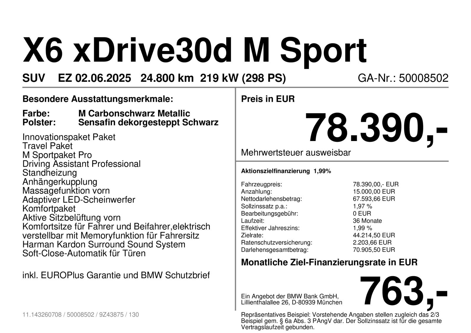 BMW X6 xDrive30d M Sport Navi Tempom.aktiv imagem 2