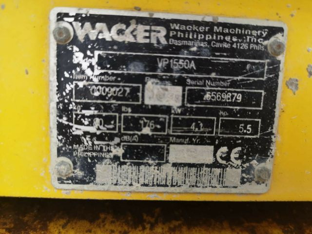 Fahrzeugabbildung Wacker VP 1550 A / Rüttelplatte /