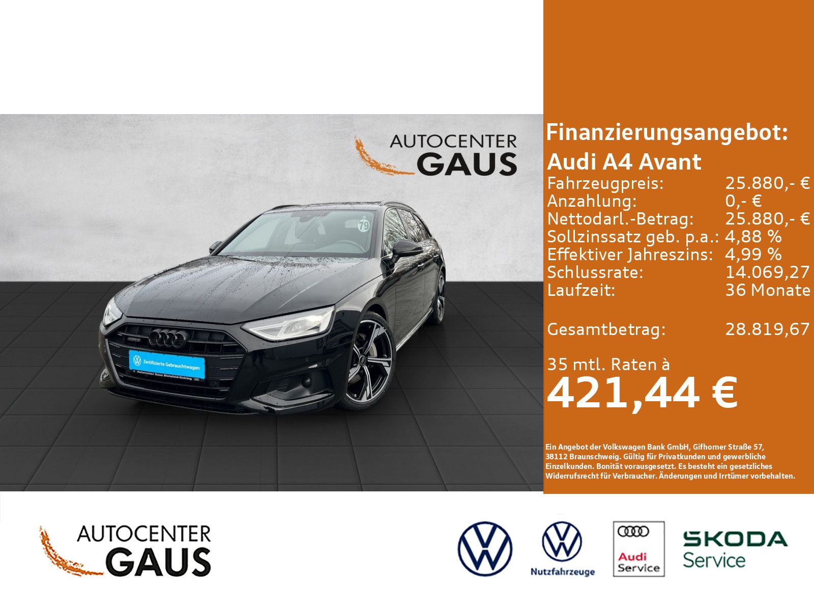 A4 Avant Advanced 40 2.0 TDI quattro S tronic Na