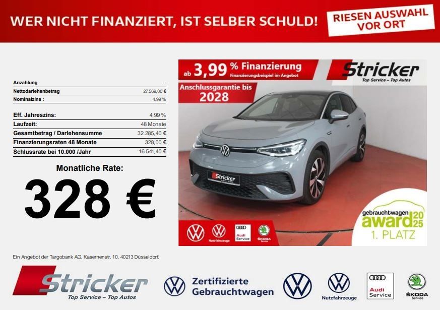 Volkswagen ID.5 Pro 128/77 328,-ohne Anzahlung Navi AHK IQ.