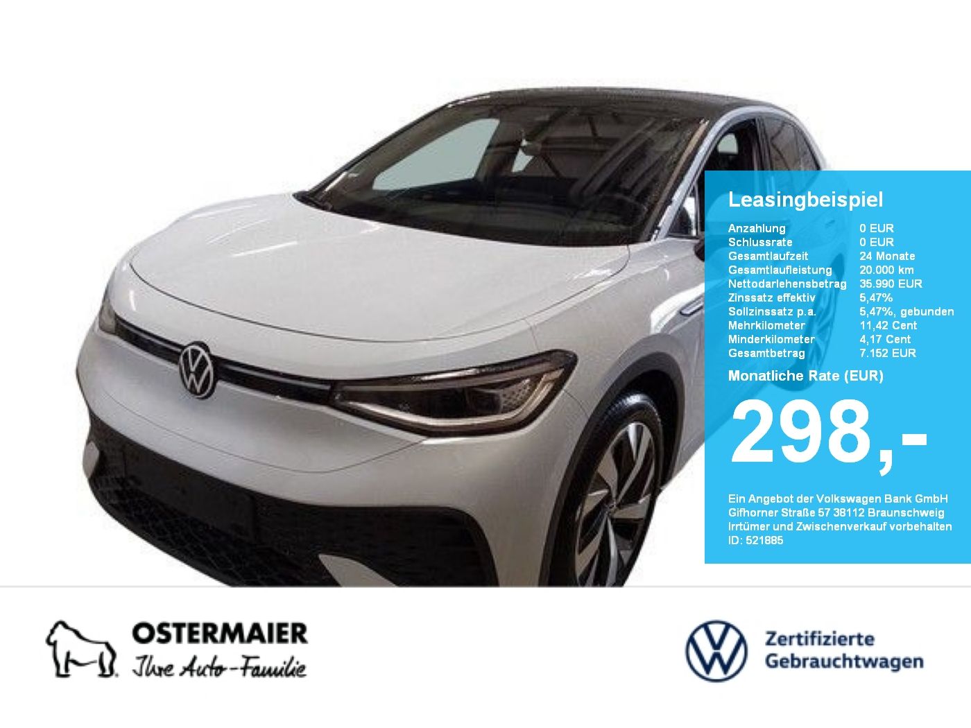 Volkswagen ID.5 PRO PERFORMANCE 204PS NP.69T ACC.5J-G.AHK.A