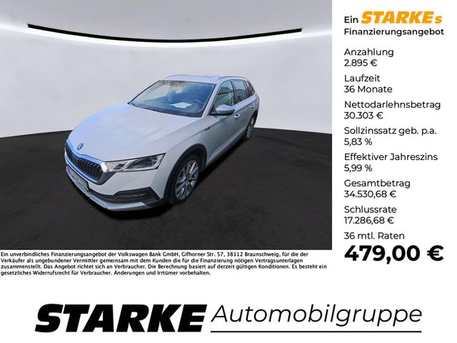 Skoda Octavia Combi 2.0 TDI DSG 4x4 Scout  HeadUp Pano