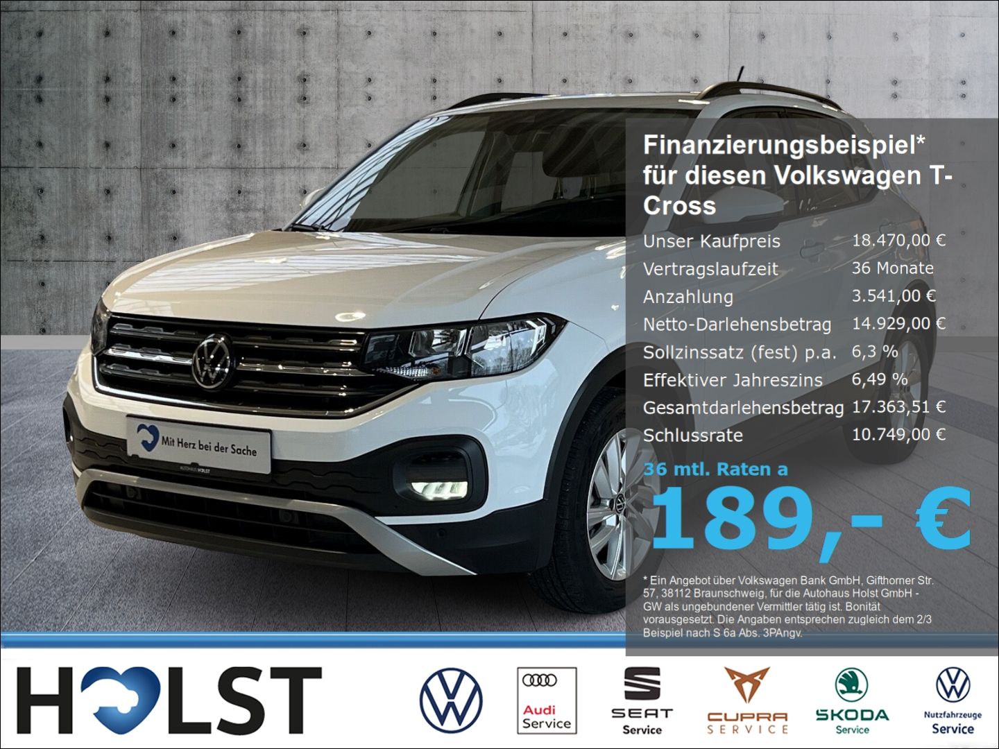 VW T-Cross 1.0TSI Life App-C Sitzh ACC Climatronic