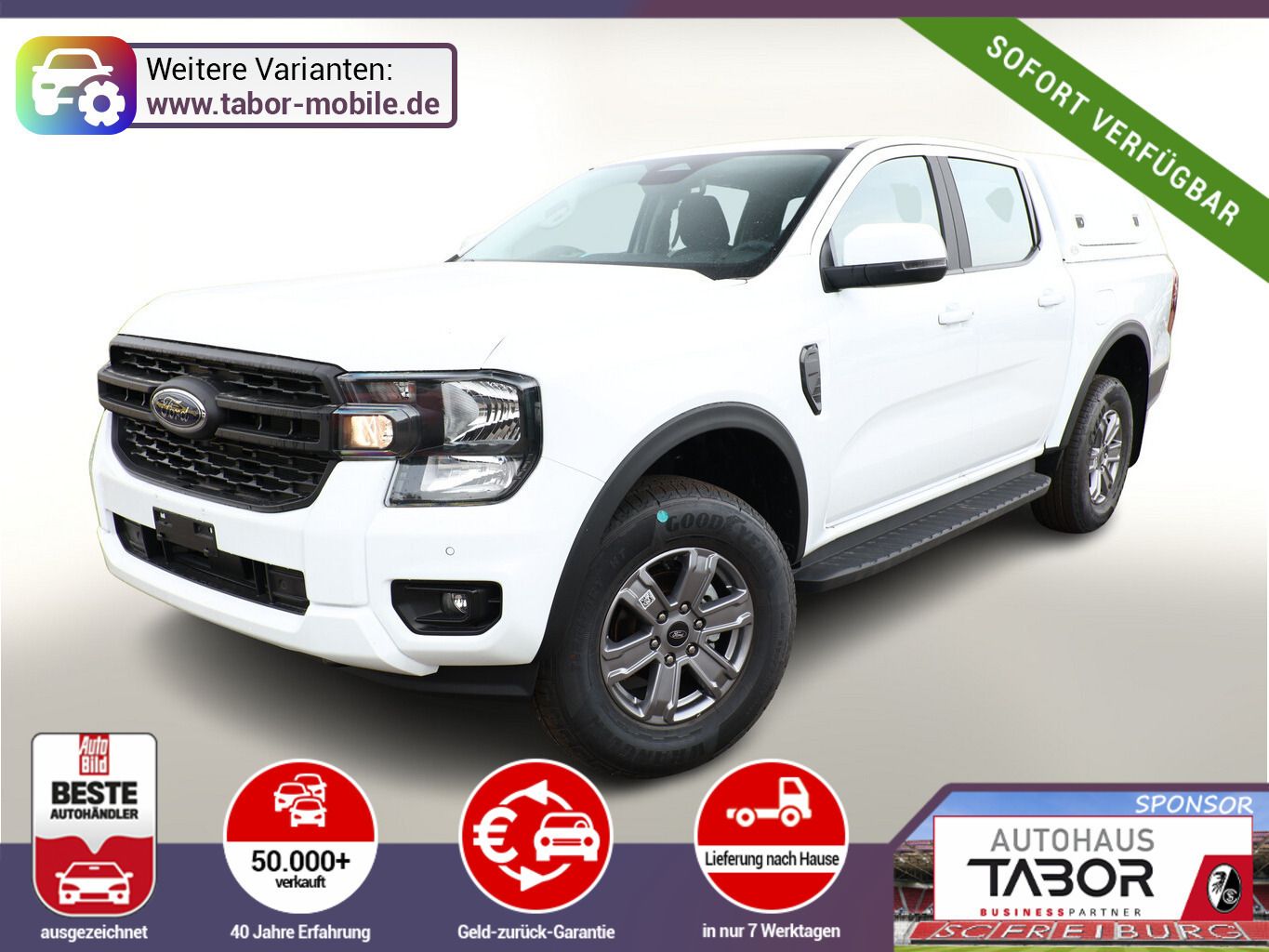 Ford Ranger DoKa XLT Hardtop AHK ACC WinterP Kam 17Z