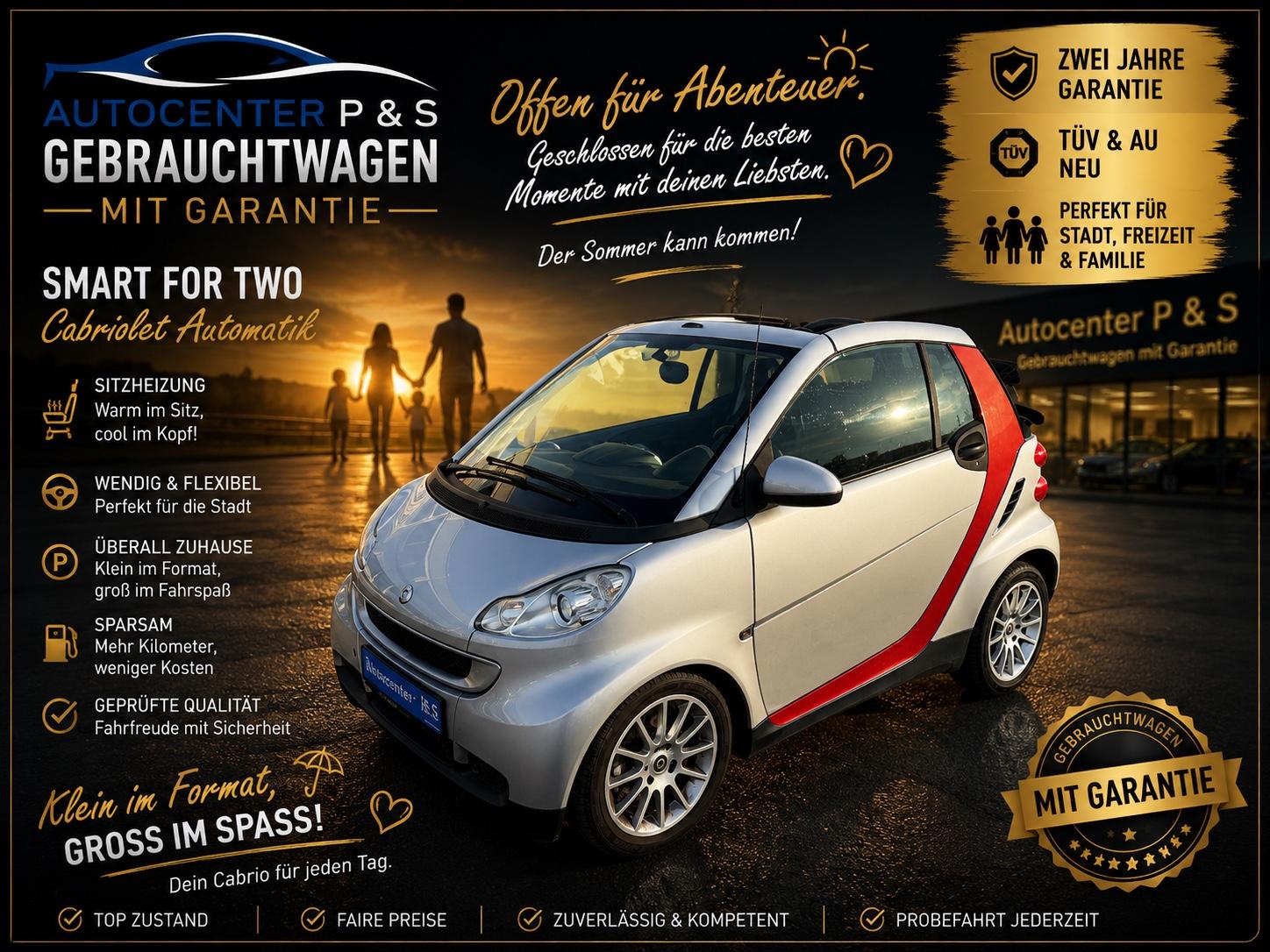 Smart ForTwo cabrio Passion- Klima- 1 Jahr Garantie