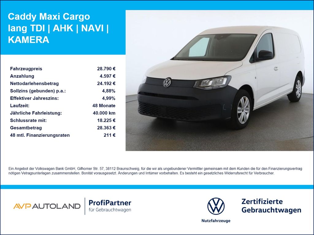 Volkswagen Caddy Maxi Cargo lang TDI | AHK | NAVI | KAMERA