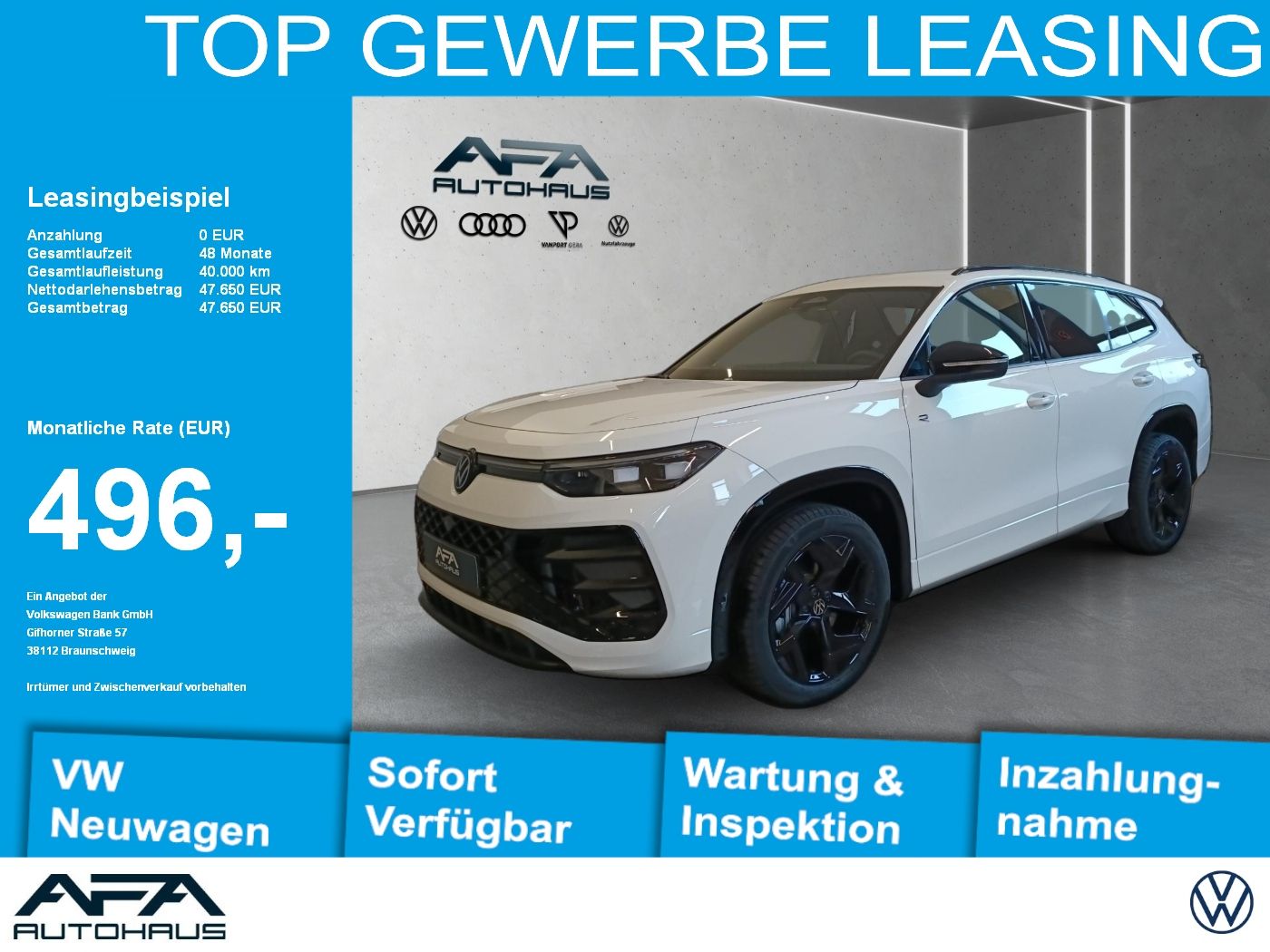 Volkswagen Tayron 2.0 4M R-Line AHK*W-Paket*Navi*MatrixLED