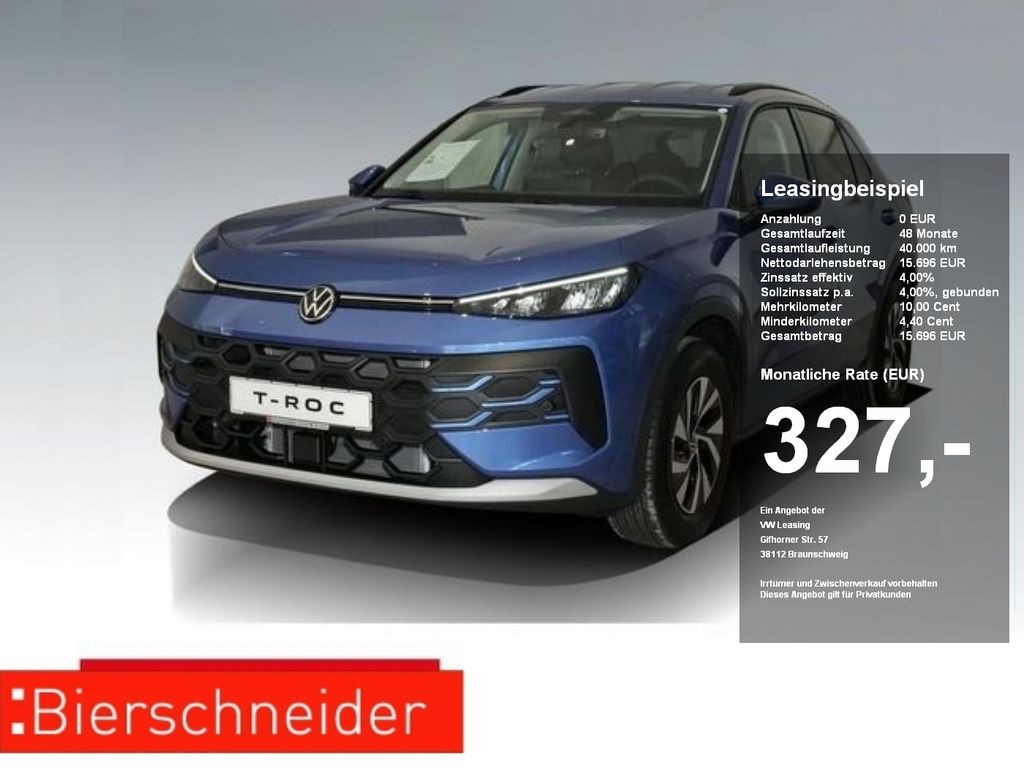 Volkswagen T-Roc 1.5 eTSI DSG Life AHK KAMERA APP-CONNECT L