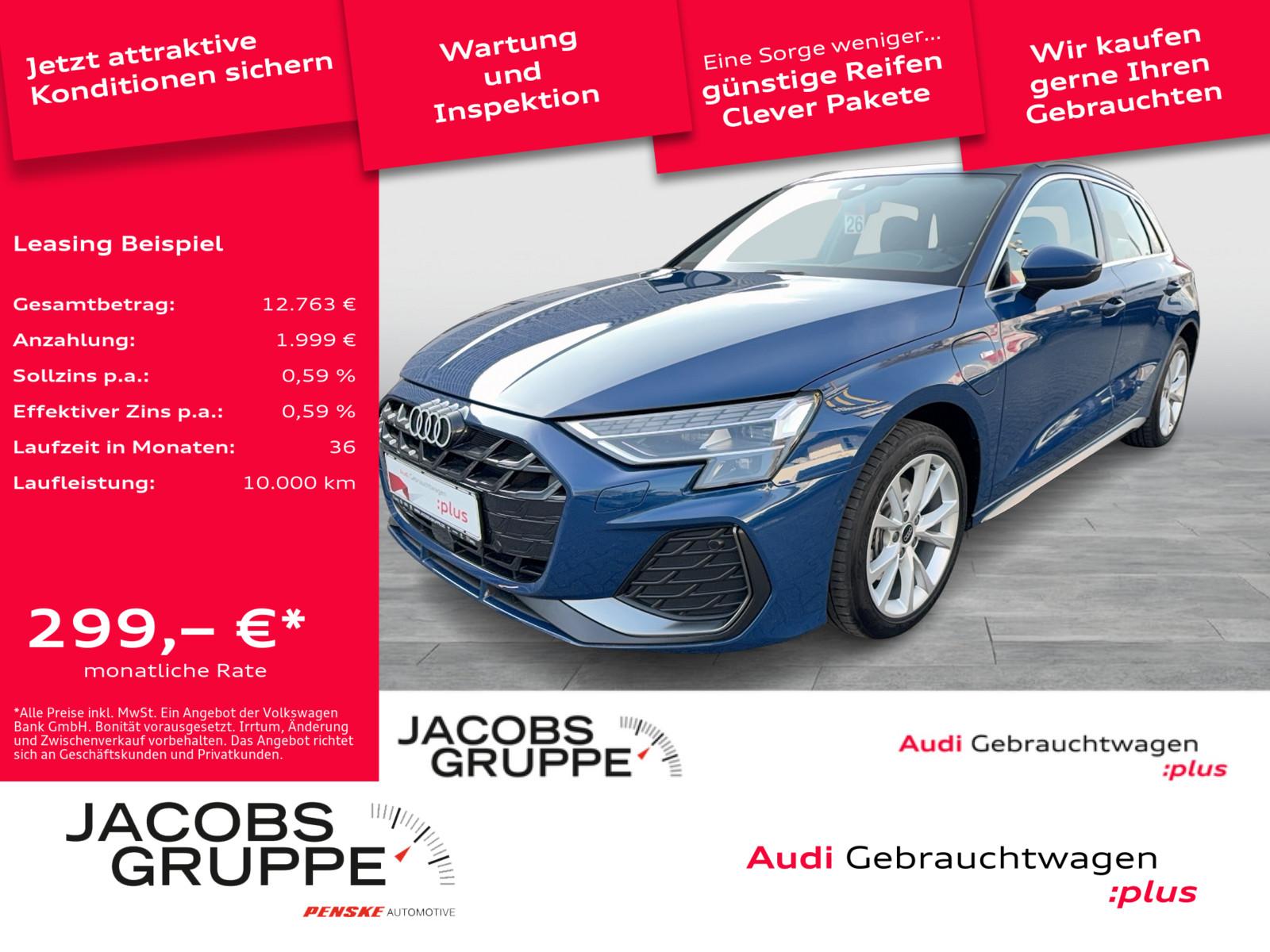 Audi A3 Sportback 40TFSIe S line/ACC/LED/Kam/Navi+/VC