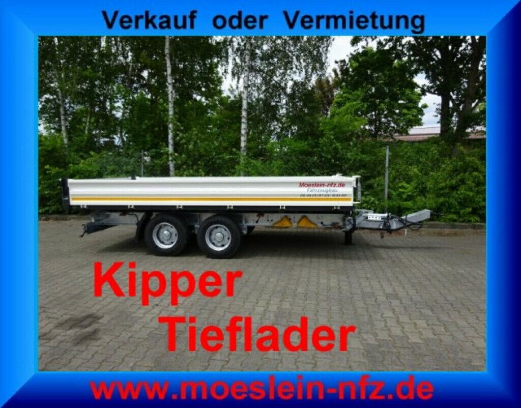Möslein  neuer Tandem 3- Seitenkipper Tieflader-- Neufah