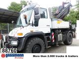 Unimog U400 4x4, Frontzapfwelle, Heckkran Hiab XS - Unimog U400
