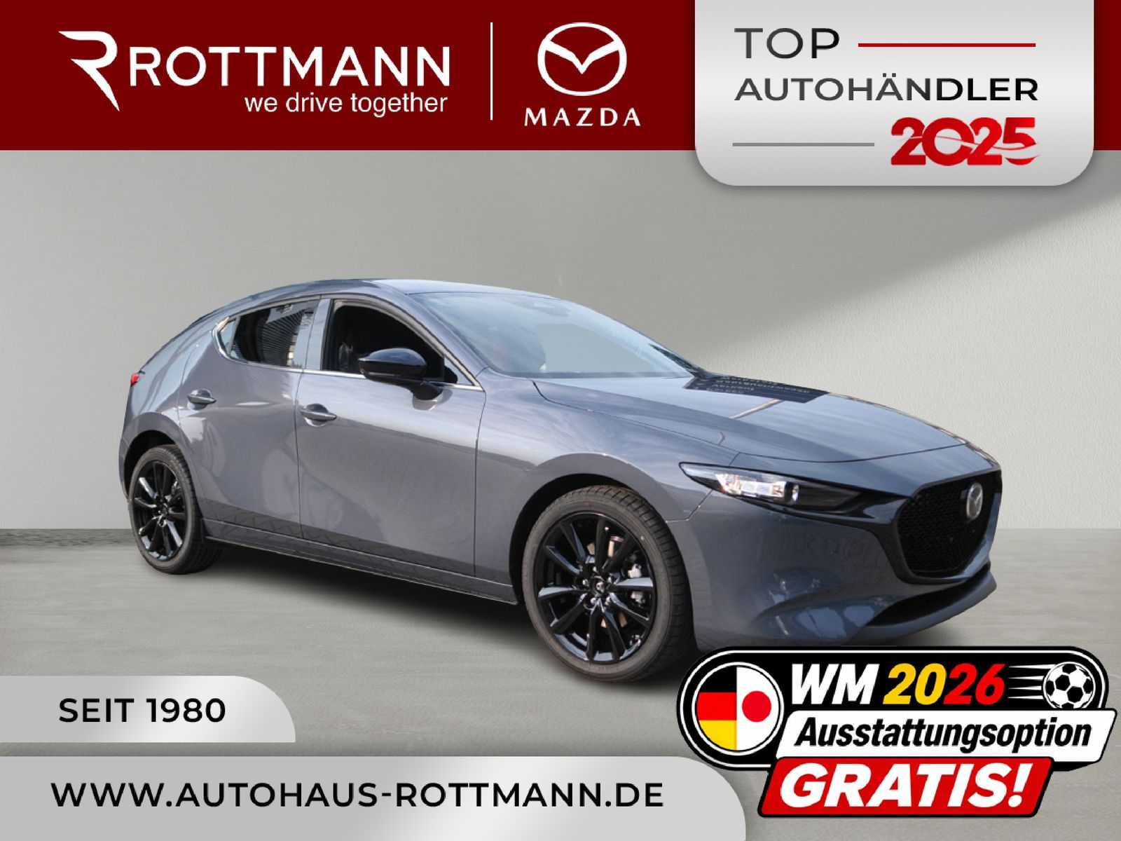 Mazda 3 SoMo e-SKYACTIV-G 2.5 140ps Aut. HOMURA