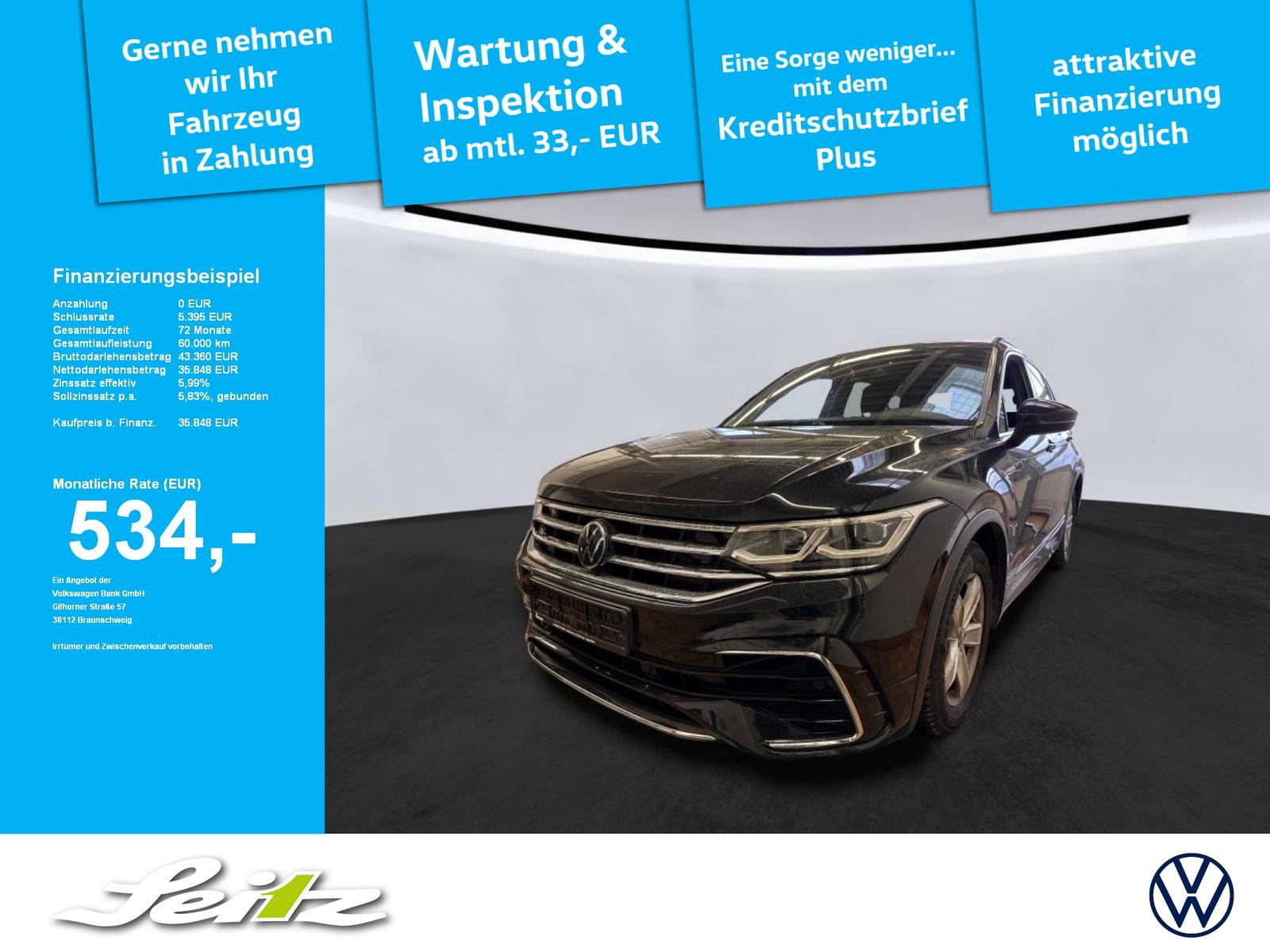 Volkswagen Tiguan 2.0 TDI 4M R-Line *AHK*MATRIX*PDC*NAVI*