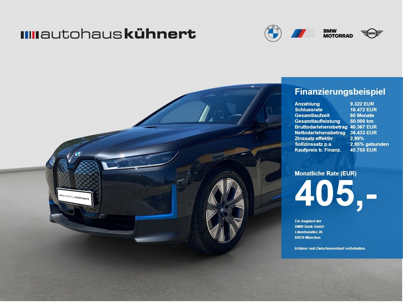 BMW iX xDrive40 Laser SpurAss StHzg 360° AHK Navi foto 1