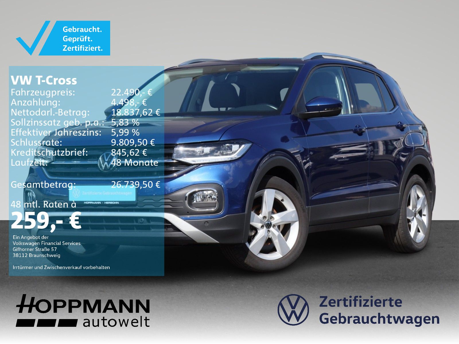 Volkswagen T-Cross 1.5 TSI Style ACC LED Navi App-Connect foto 1