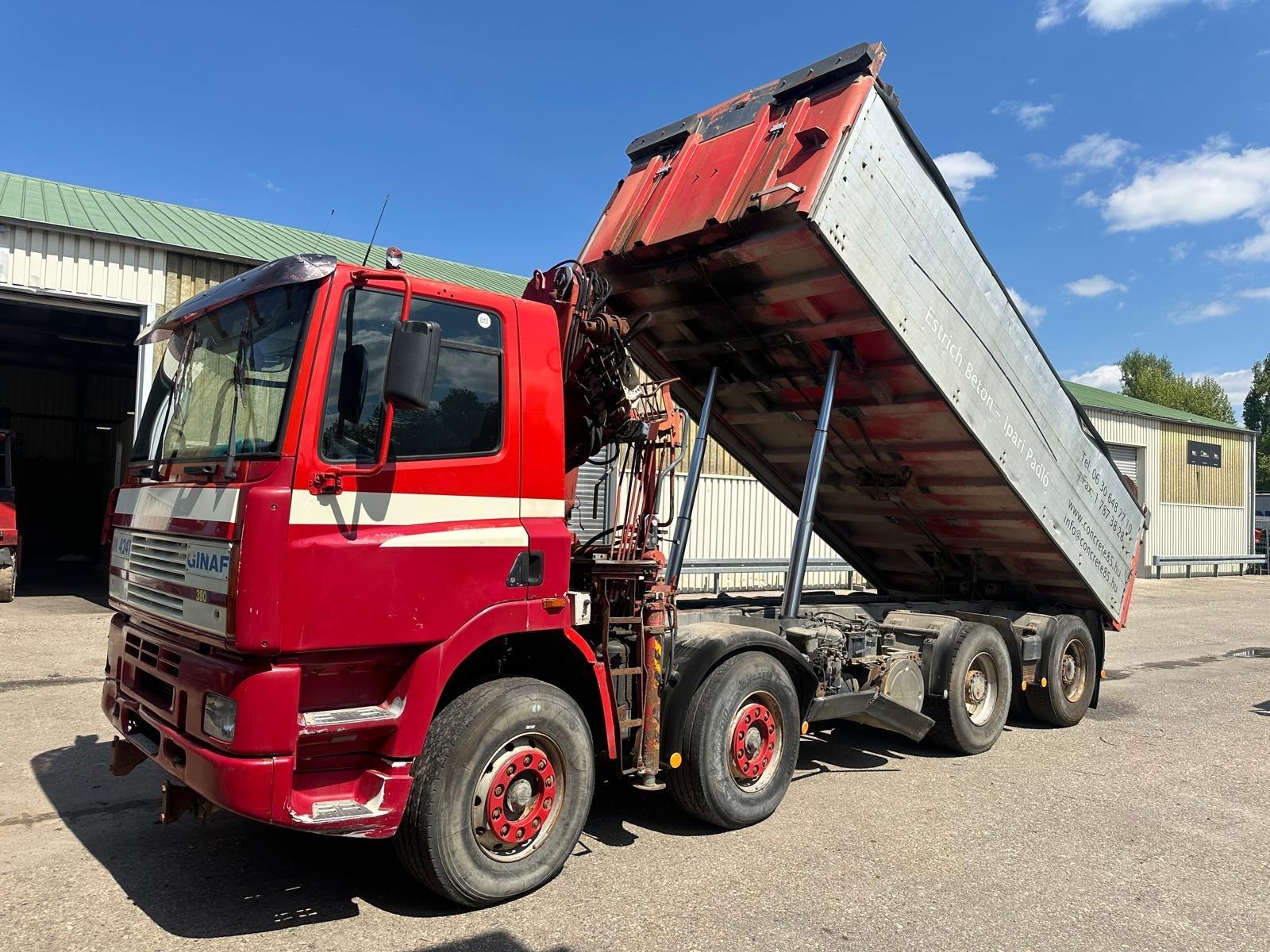 DAF CF 380 / Kran Hiab 102-2 3.Seitenkipper