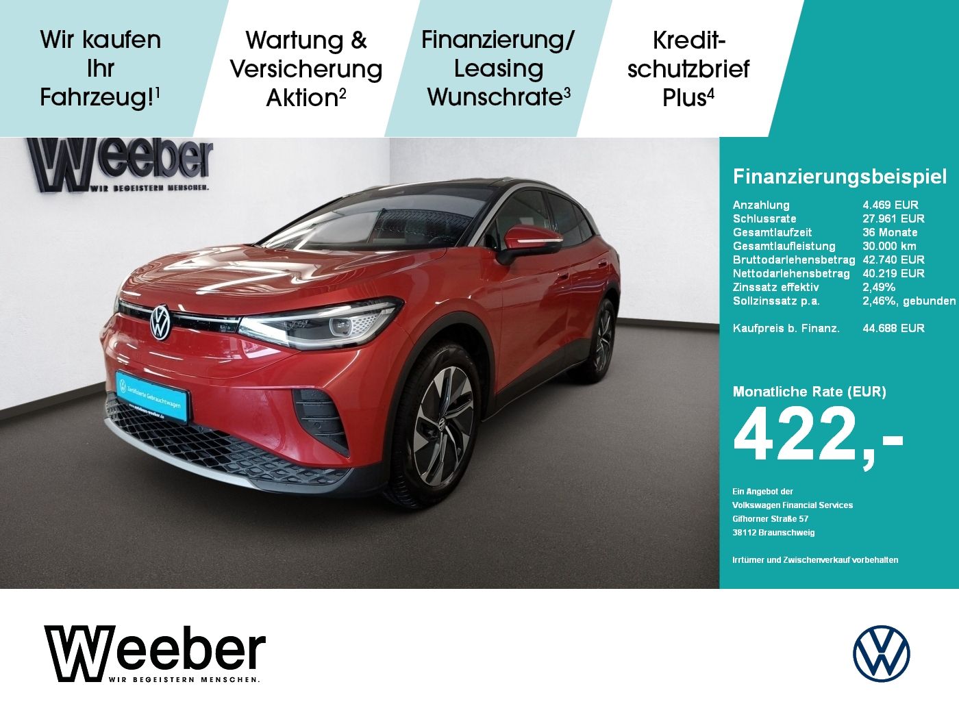 Volkswagen ID.4 Pro *AHK*360°CAM*KESSY*MATRIX*WÄRMEPUMPE*