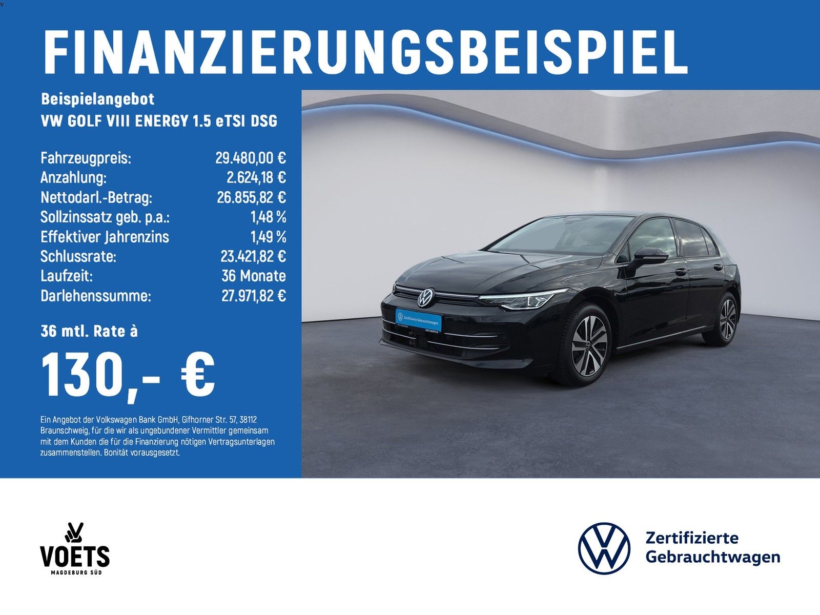 Volkswagen GOLF VIII ENERGY 1.5 eTSI DSG IQ-LIGHT NAVI AHK foto 1