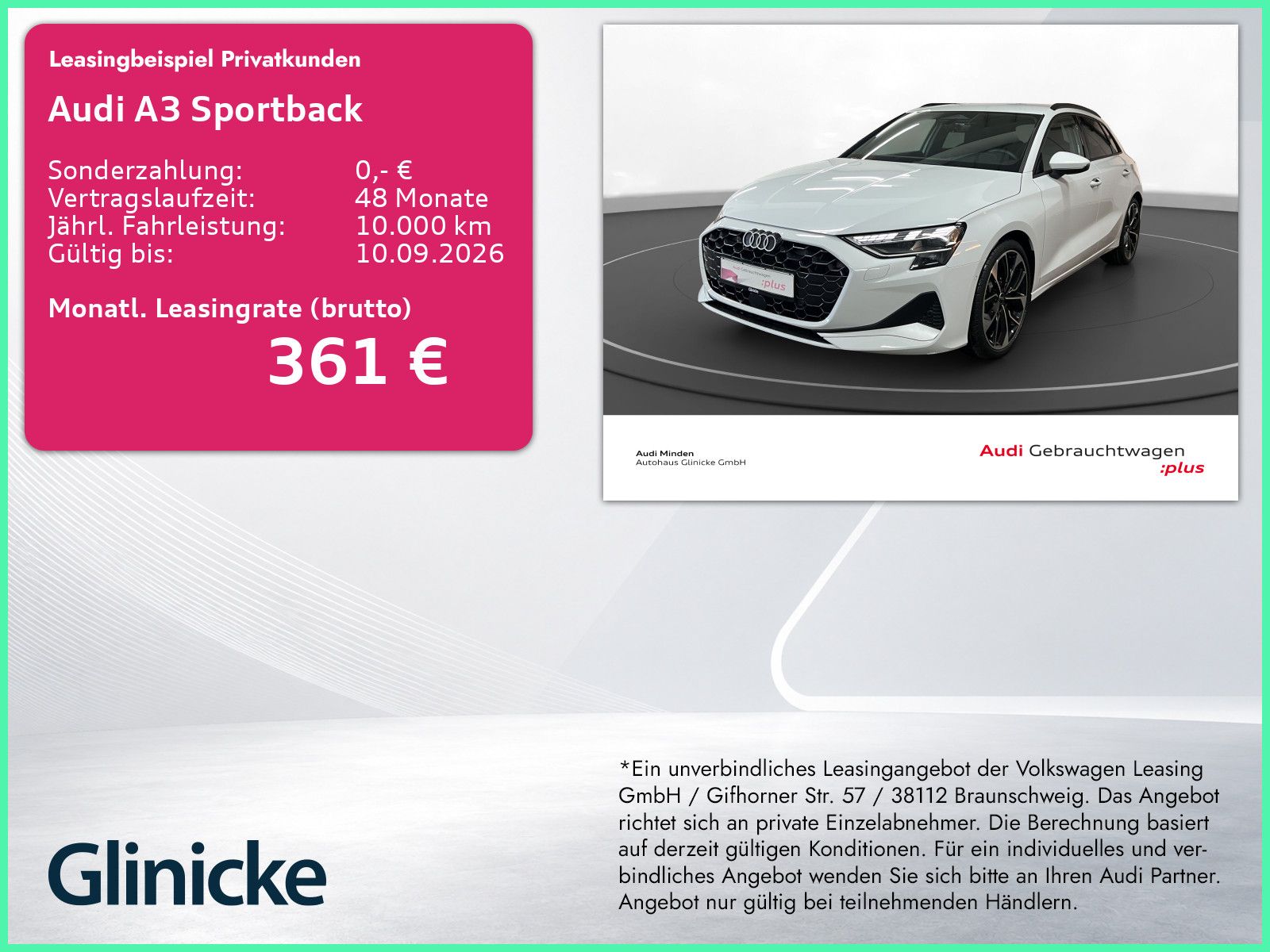 Audi A3 Sportback 2.0 TDI advanced AHK LED LM 19" Nav