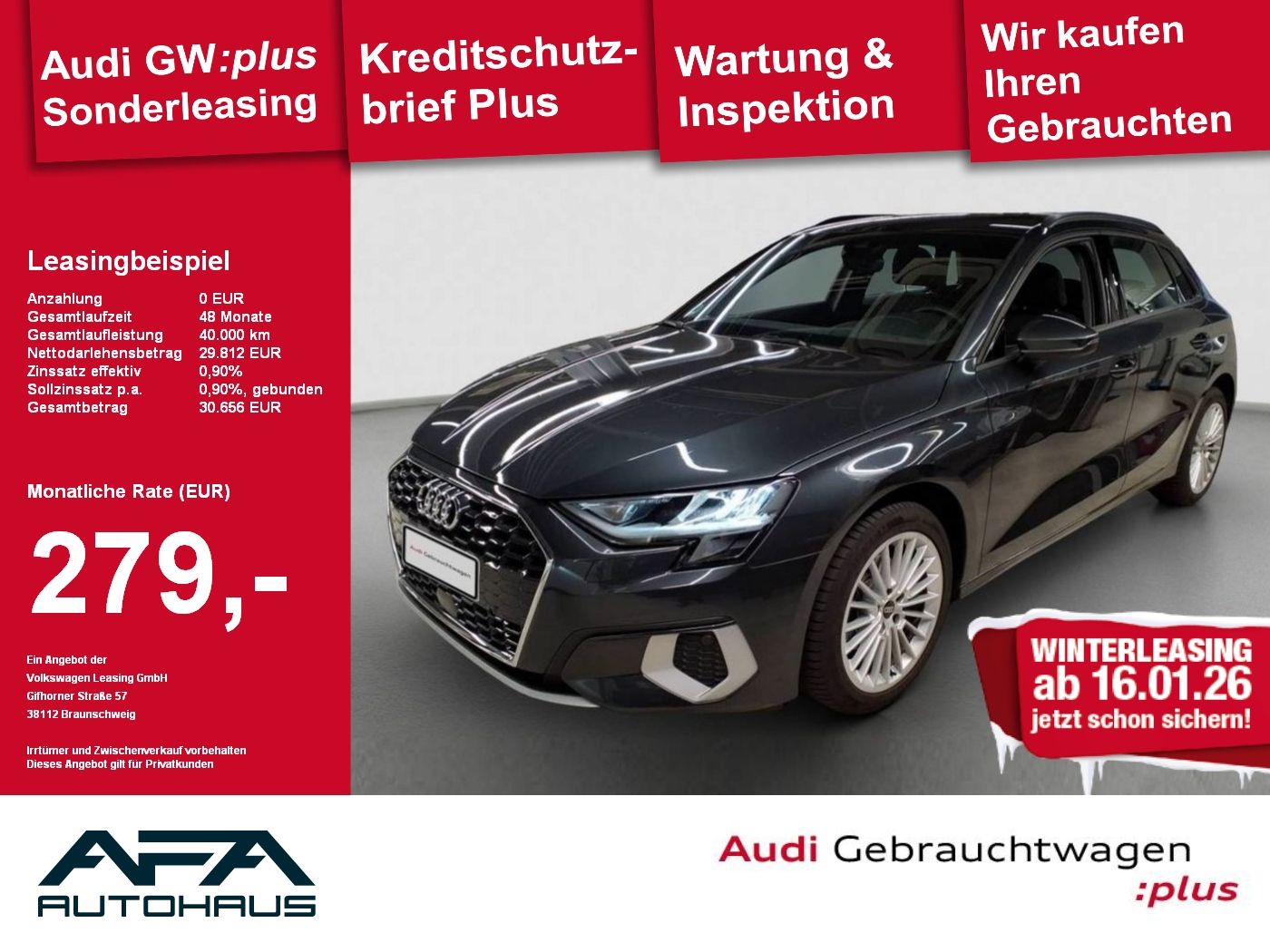 Audi A3 Sportback 30 TDI Adva. S tr. Navi*ACC*PDC*LED