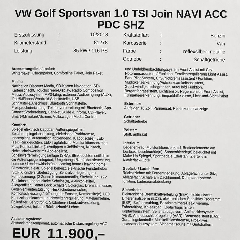 Image of Volkswagen Golf Sportsvan