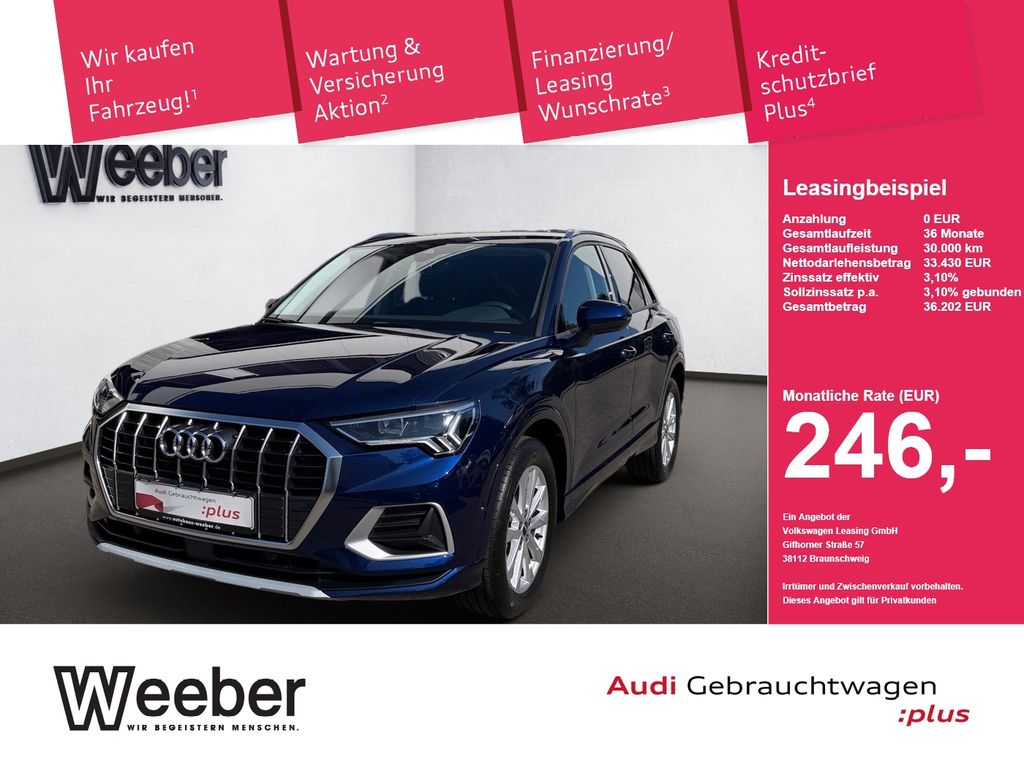 Audi Q3 *AHK*NAVI*LED*GRA*18ZOLL*KESSY*SHZ*5J GAR