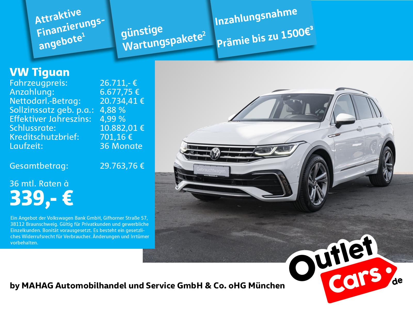 Volkswagen Tiguan 2.0 TDI 4 Mot R-Line AHK LED Navi RearVie