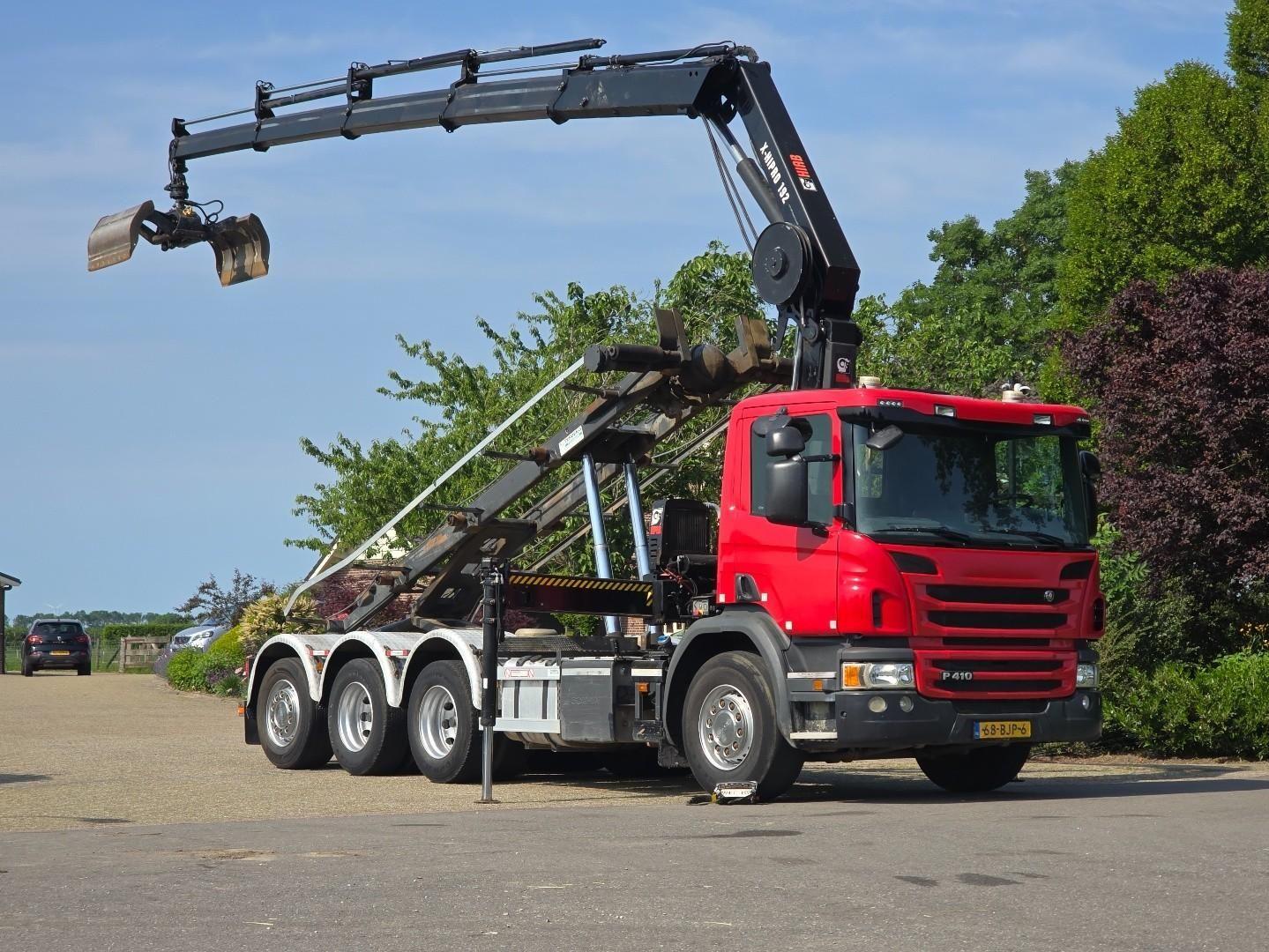 Scania P410 KRAN/CONTAINER!! EMISSIONSFREI 2030!! TOP
