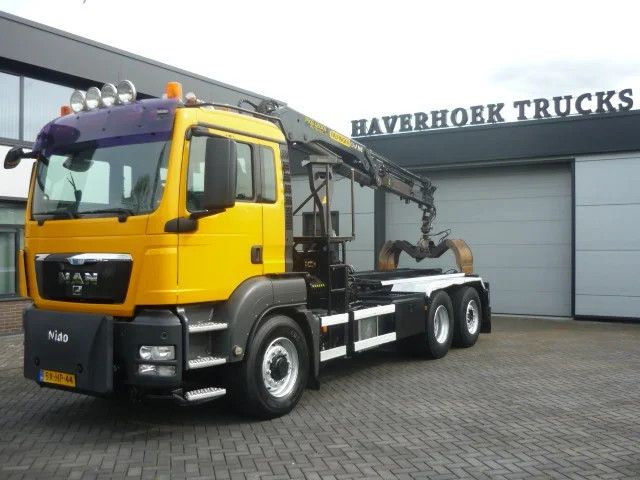 MAN TGS 26.360 6x4 H-4BL Container system Palfinger 