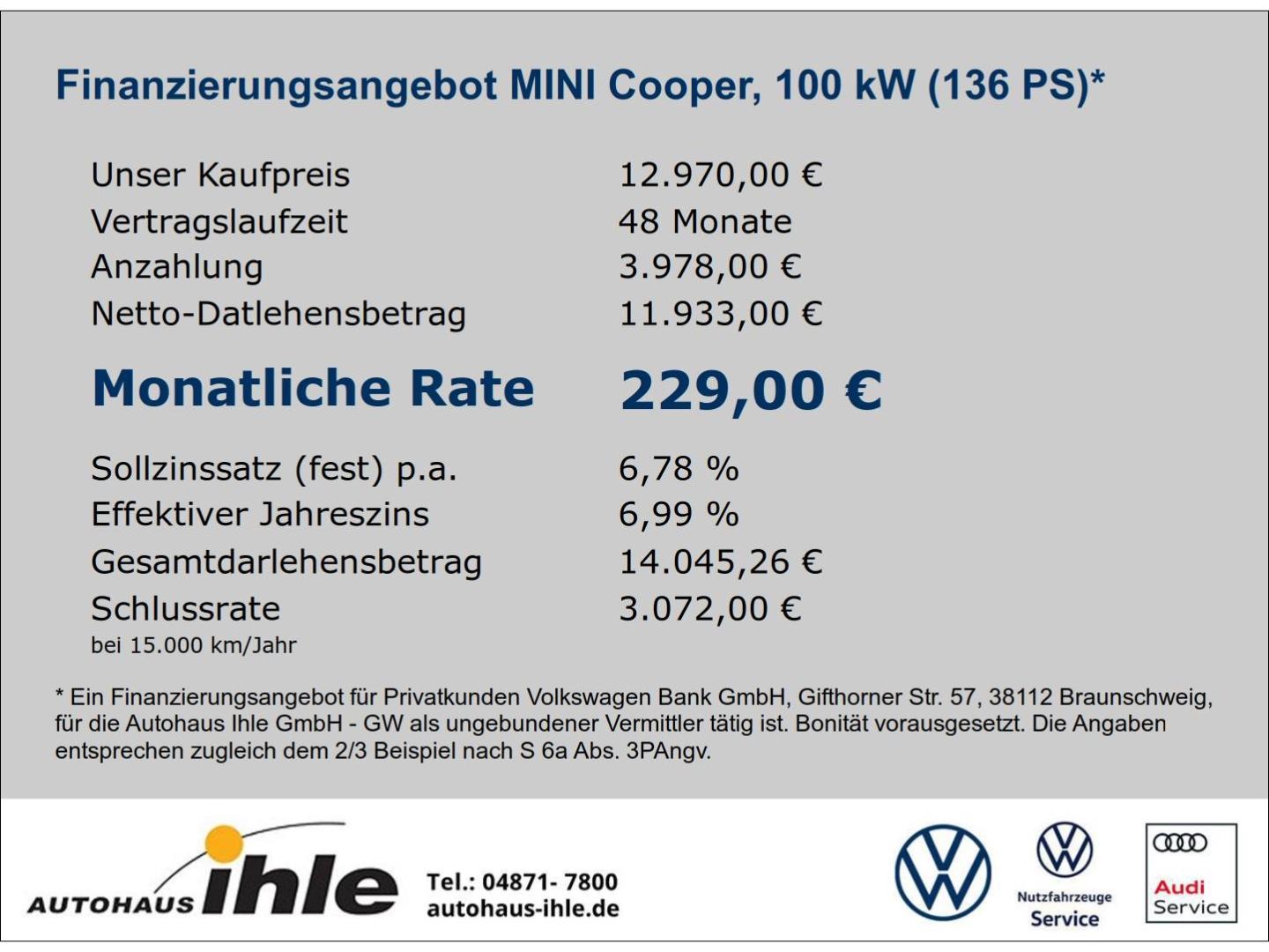MINI Cooper 1,5 BLUETOOTH+AMBIENTEBELEU.+SPORTSITZE