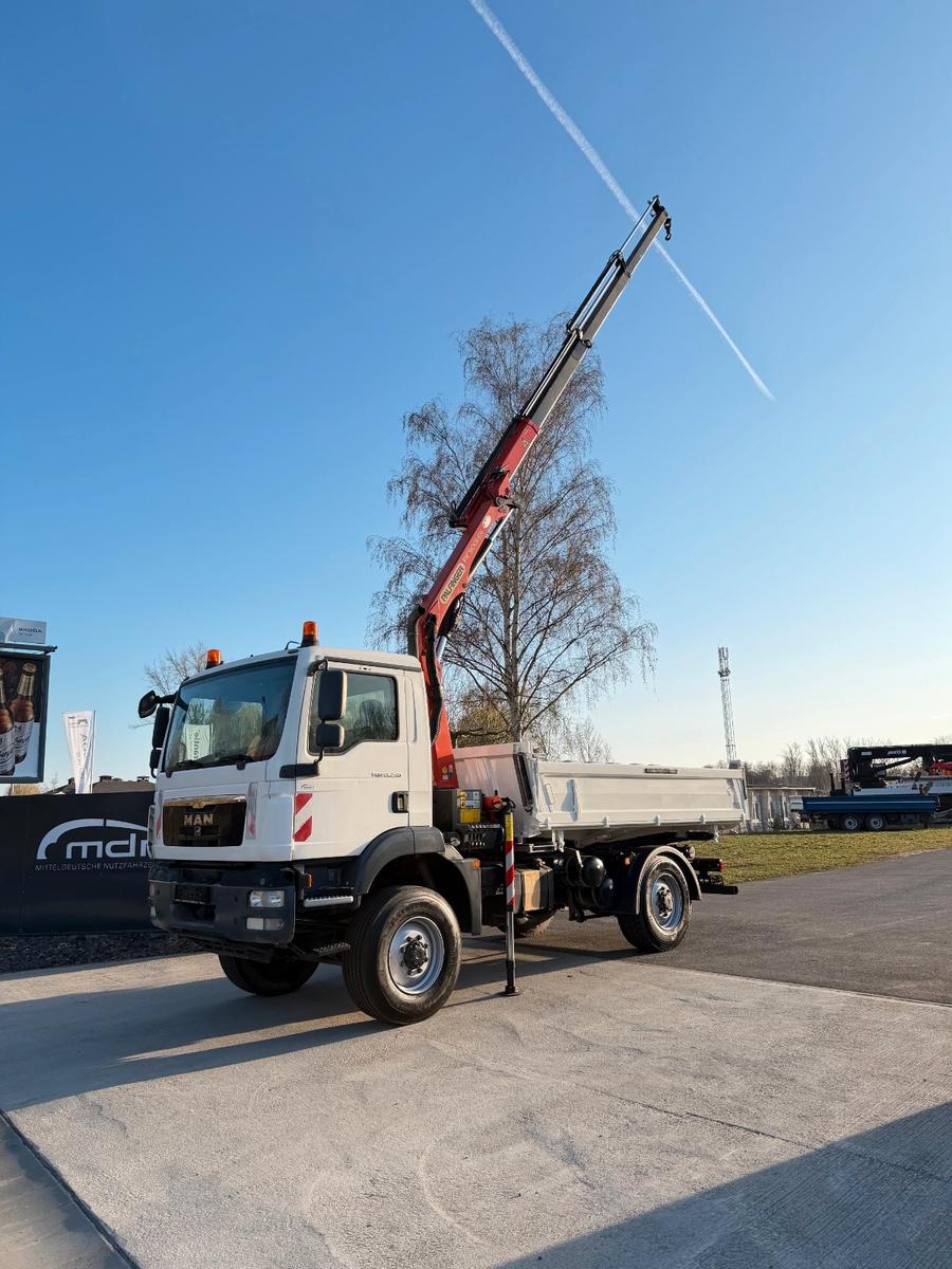MAN TGM 13.250 4x4 KRAN FUNK AHK single bereift