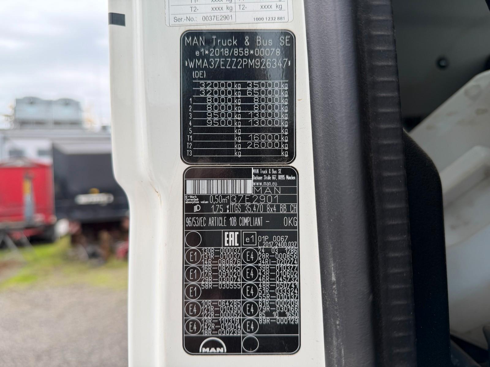 MAN 35.470 FMX MEILLER 3S. Kipper Bordmatik Retarder