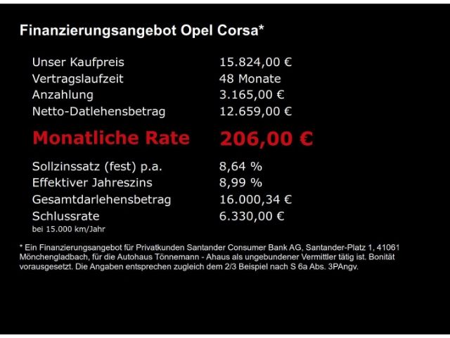 Corsa F FACELIFT BASIS+LED+RÜCKFAHRKAMERA+SITZHE
