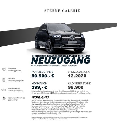 Mercedes-Benz GLE 350 d /4MATIC/PANO/360°/AMBIENT/TOTWI/TEMP