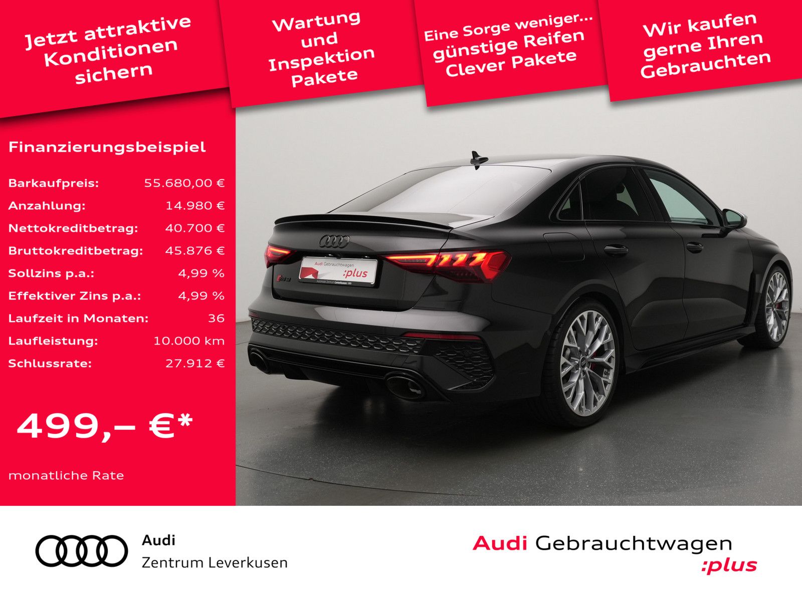 Audi RS3 Limousine quattro MATRIX LEDER PANO KAM B&O foto 2