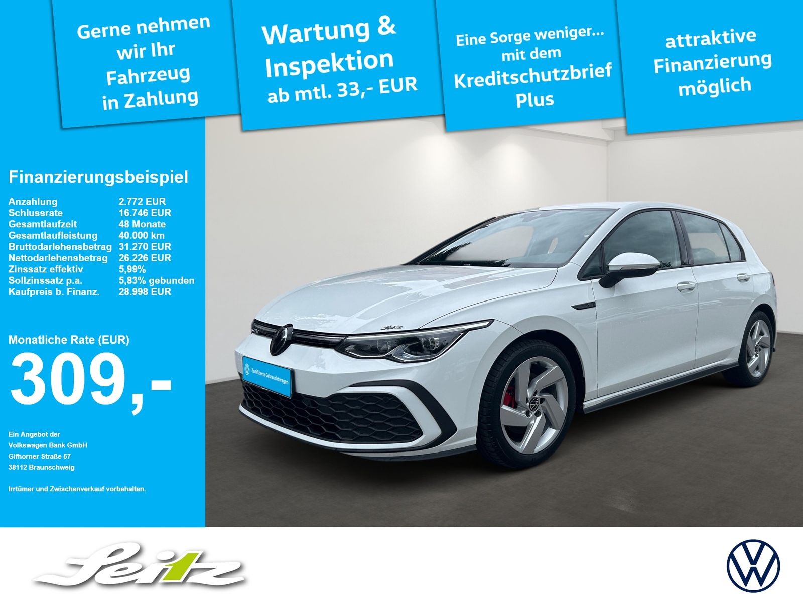 Volkswagen Golf VIII 2.0 TDI GTD LED PARKSENSOR SITZHZG foto 1