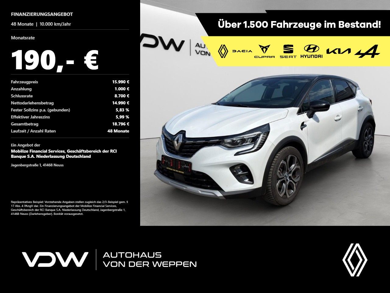 Renault Captur II Intens Plug-In Hybrid 160 Klima Navi