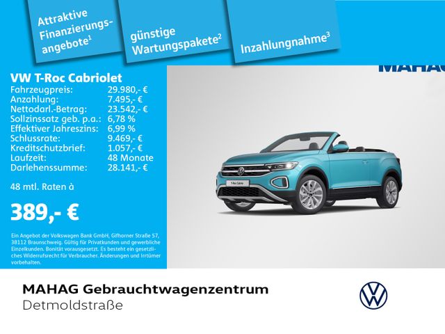 Volkswagen T-Roc Cabriolet 1.5 TSI Style AHK LEDER Navi LED