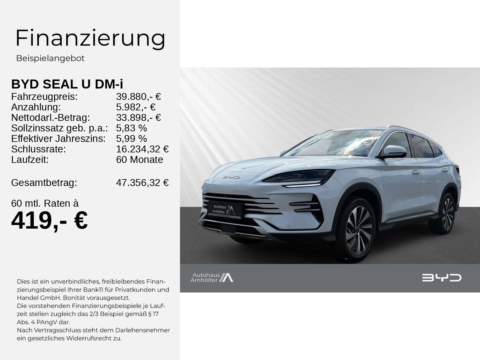 BYD SEAL U DM-i Design+KAMERA+NAVI+ELEKTRISCHE SITZE imagem 2