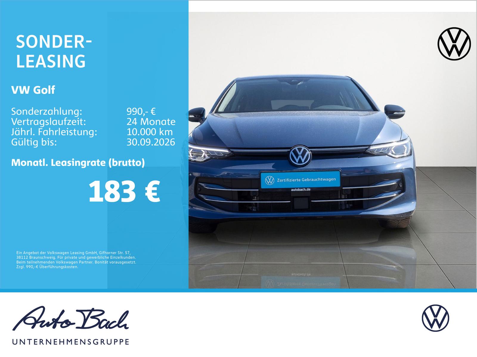 Volkswagen Golf VIII Goal 1.5 eTSI DSG Navi Matrix ACC AHK, миниатюра 2