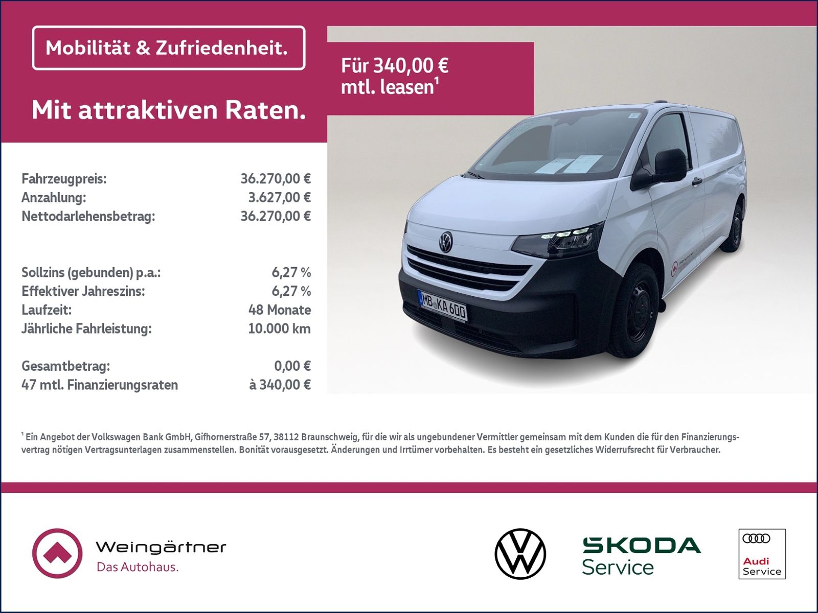 New Transporter Kasten 2.0 TDI KR, Klima, Sitzhe