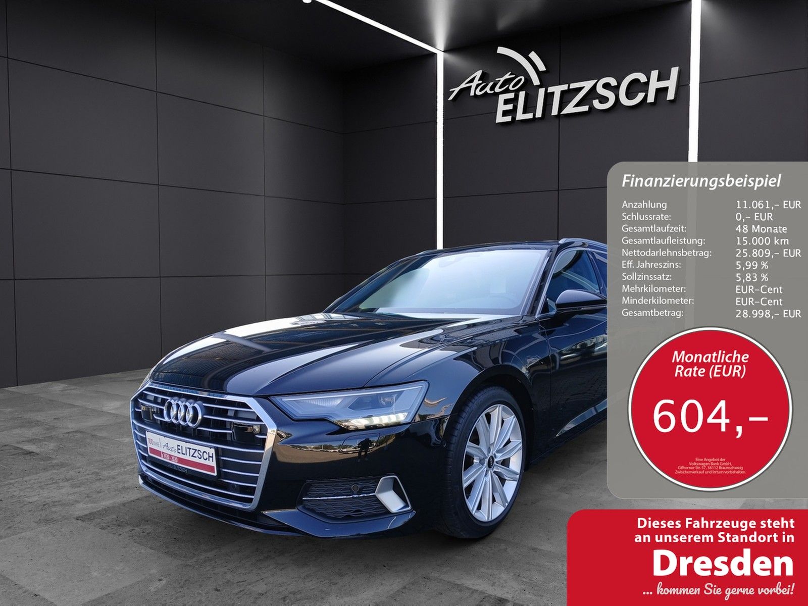 Fahrzeugabbildung Audi A6 Avant 40 TDI sport S-tronic LED Navi Leder AC